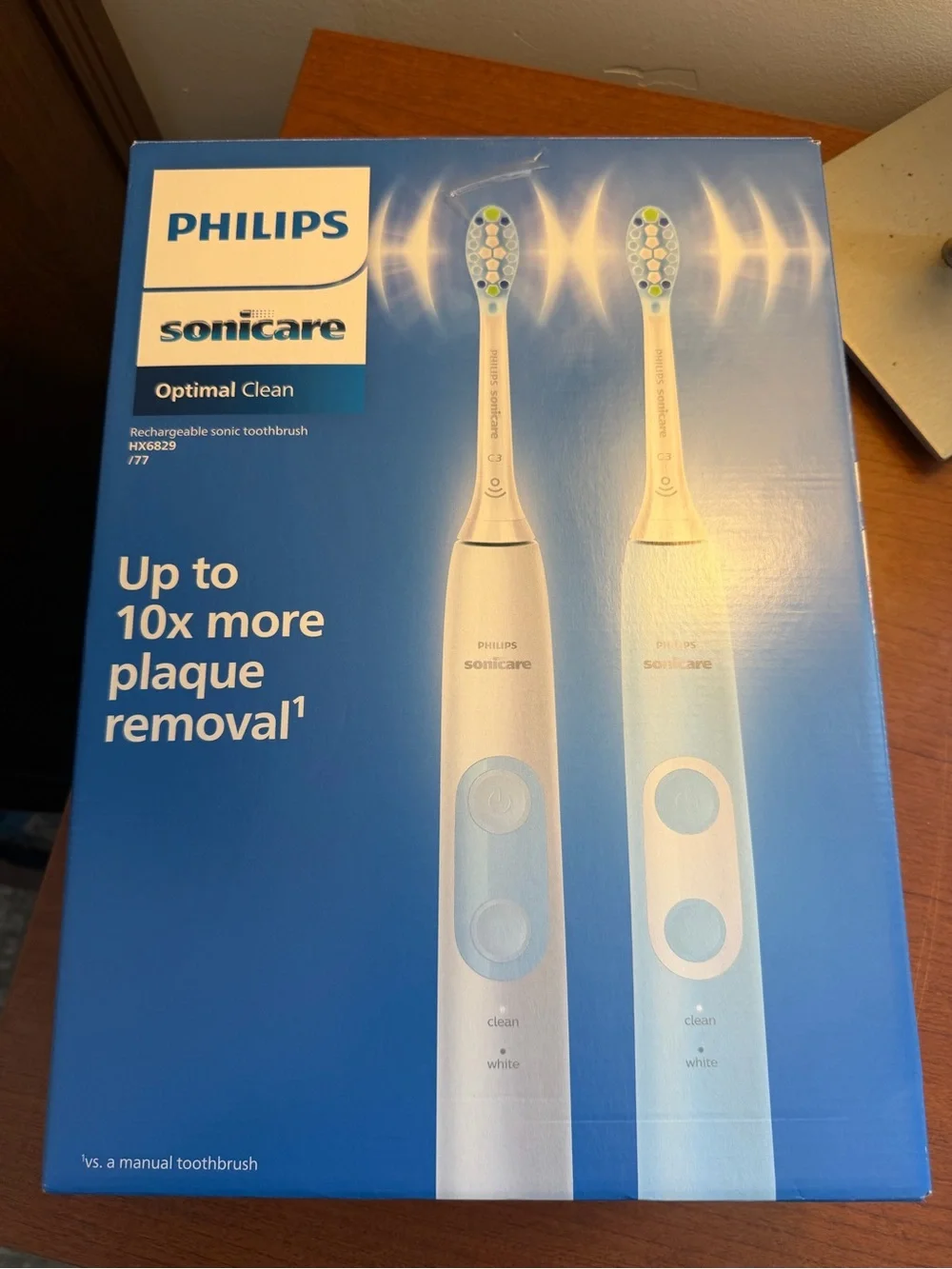 Philips Sonicare Electric Toothbrush White and Blue open box